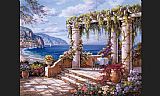 Sung Kim Floral Patio II painting